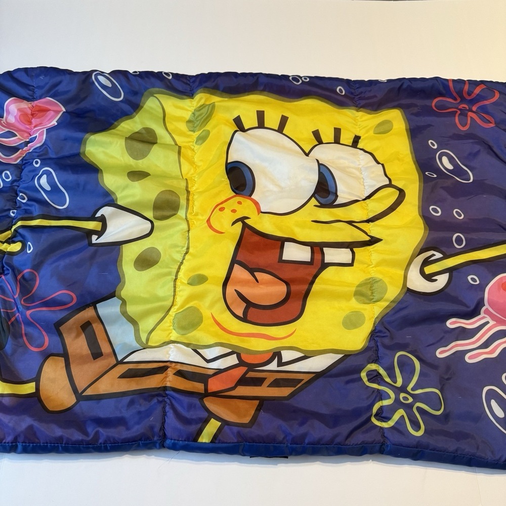 Vintage SpongeBob SquarePants Sleeping Bag 56x56"‎ Blue Jellyfish Read